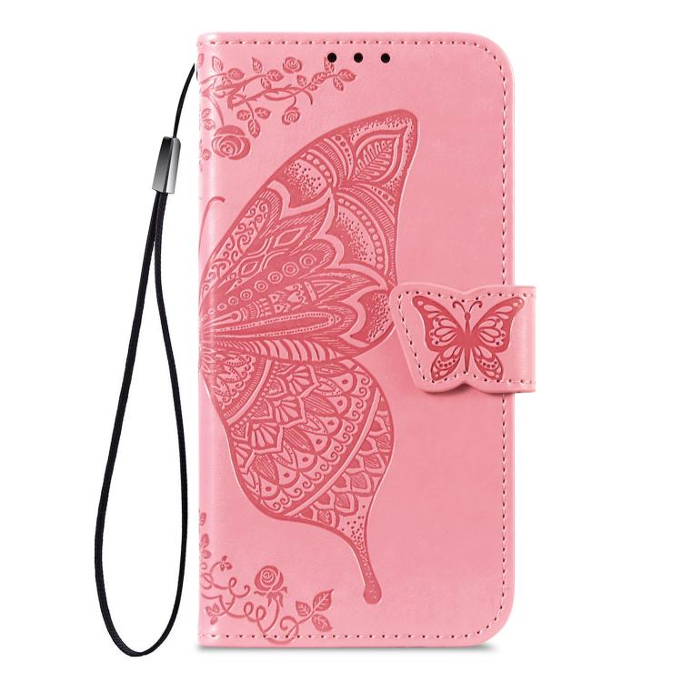For iPhone Air Butterfly Love Flower Embossed Leather Phone Case