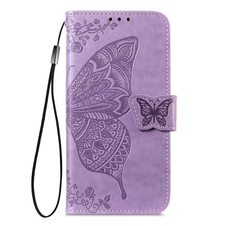 For IPhone 17 Pro Max Butterfly Love Flower Embossed Leather Phone Case