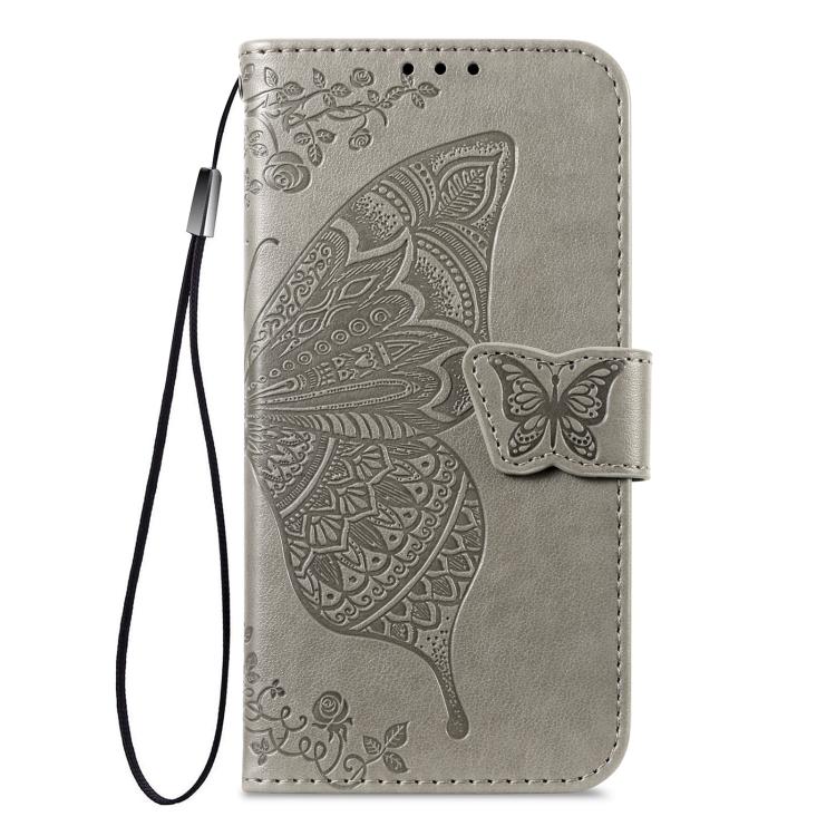 For IPhone 17 Pro Max Butterfly Love Flower Embossed Leather Phone Case