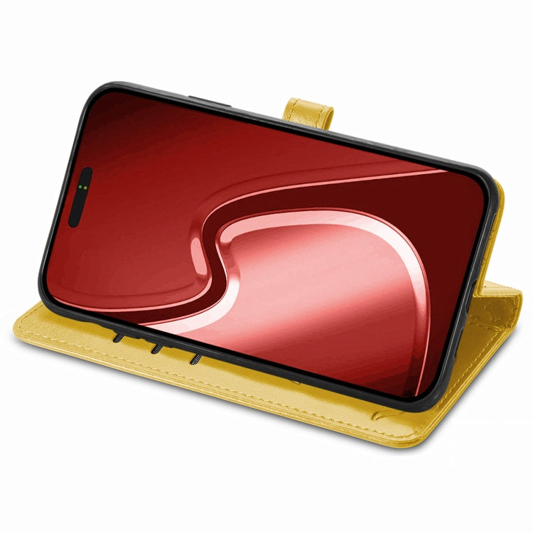 For iPhone 16 Pro Max Cat and Dog Embossed Leather Phone Case