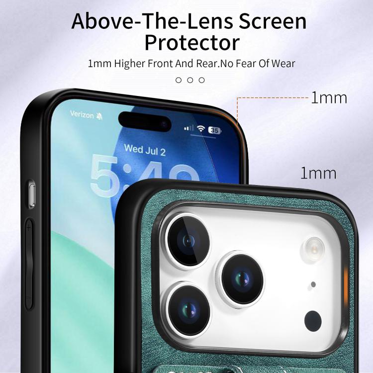 For iPhone 17 Pro Max Retro Skin-feel Ring Card Wallet Phone Case