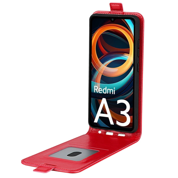 For Xiaomi Redmi A3 R64 Texture Single Vertical Flip Leather Phone Case