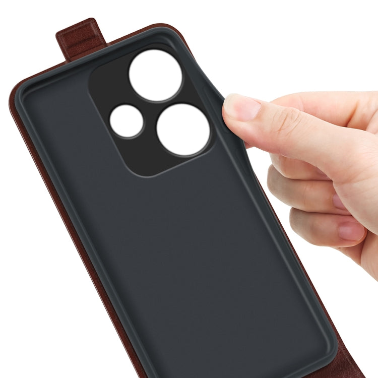 For Xiaomi Redmi Turbo 3 R64 Texture Single Vertical Flip Leather Phone Case