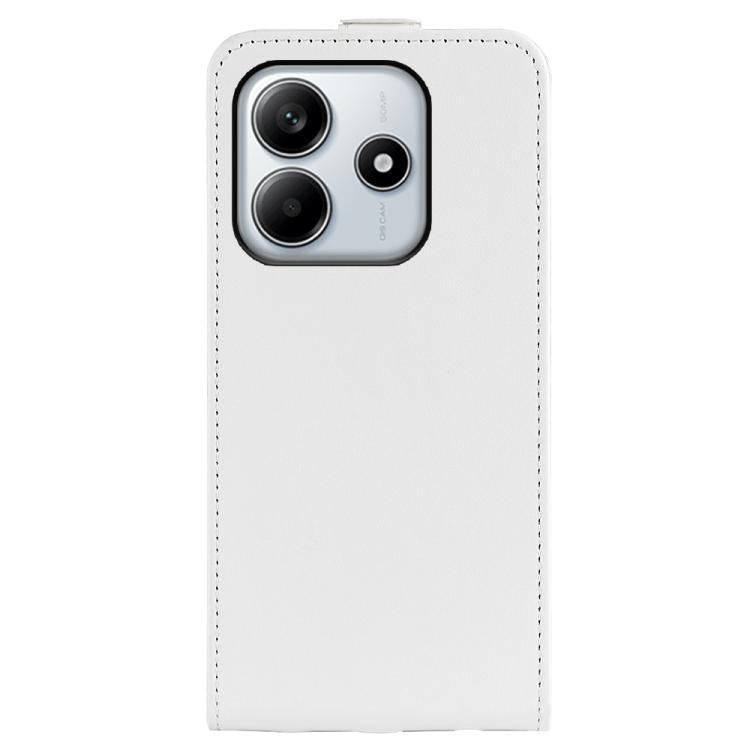 For Redmi Note 14 4G 163.25mm R64 Texture Single Vertical Flip Leather Phone Case