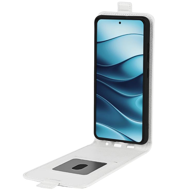 For Redmi Note 14 4G 163.25mm R64 Texture Single Vertical Flip Leather Phone Case