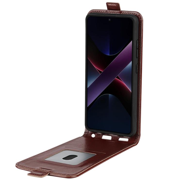 For Xiaomi Poco X7 Pro R64 Texture Single Vertical Flip Leather Phone Case