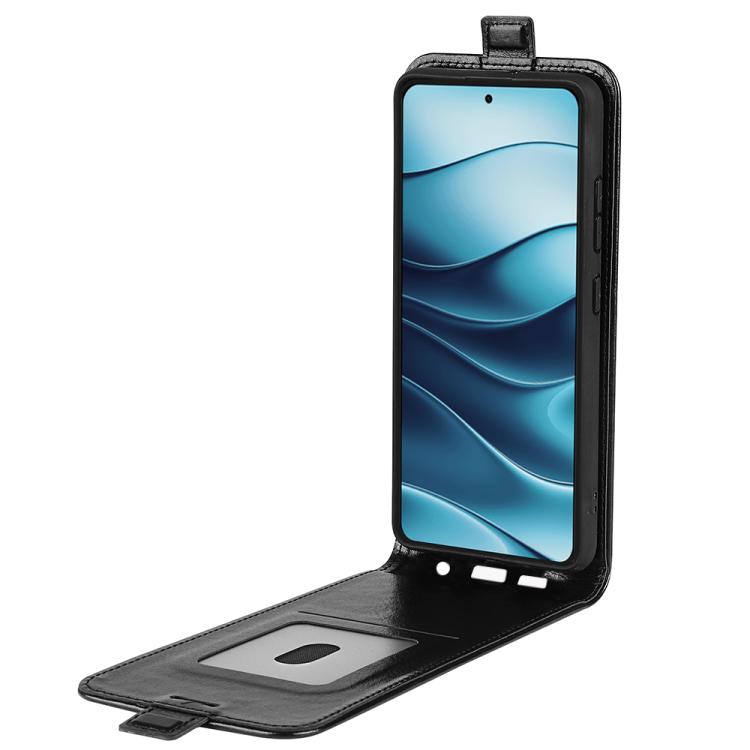 For Redmi Note 14 4G 164.84mm R64 Texture Single Vertical Flip Leather Phone Case