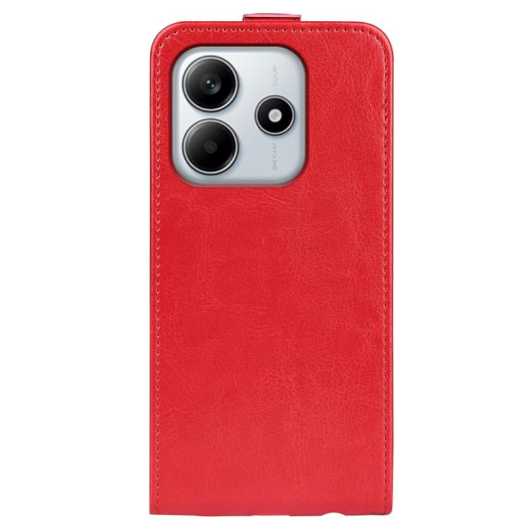 For Redmi Note 14 4G 164.84mm R64 Texture Single Vertical Flip Leather Phone Case