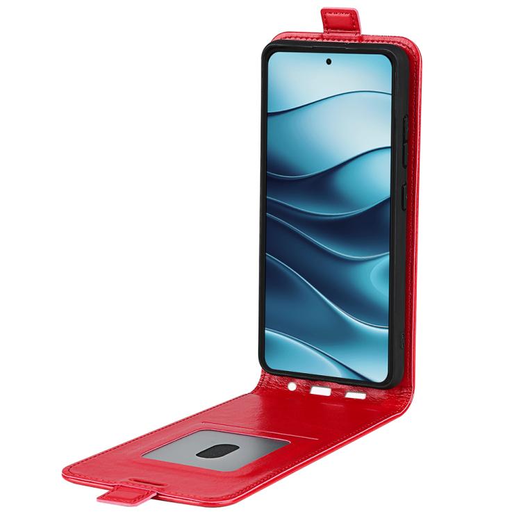 For Redmi Note 14 4G 164.84mm R64 Texture Single Vertical Flip Leather Phone Case