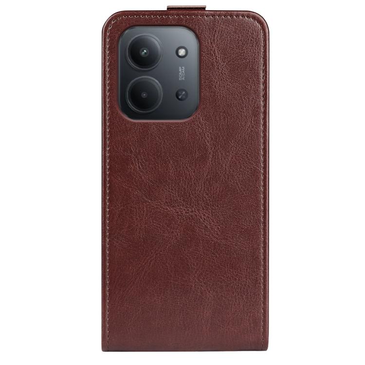 For Redmi 15C 5G / 4G EU 173mm R64 Texture Single Vertical Flip Leather Phone Case