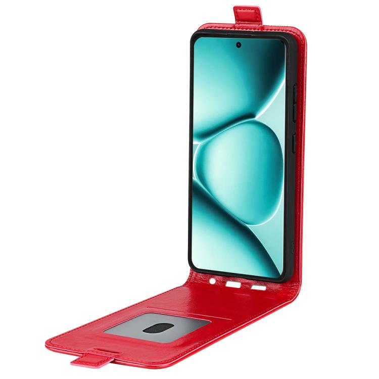 For Redmi Note 15 Pro+ Global 163.3mm R64 Texture Single Vertical Flip Leather Phone Case