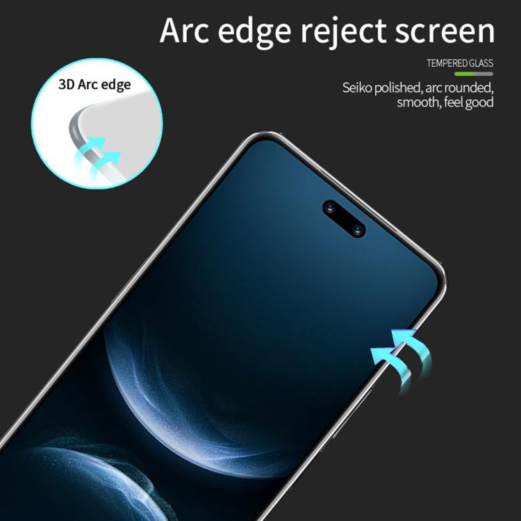 For Huawei nova 14 Pro / 13 Pro MOFI 9H 3D Hot Bending Tempered Glass Film - Black