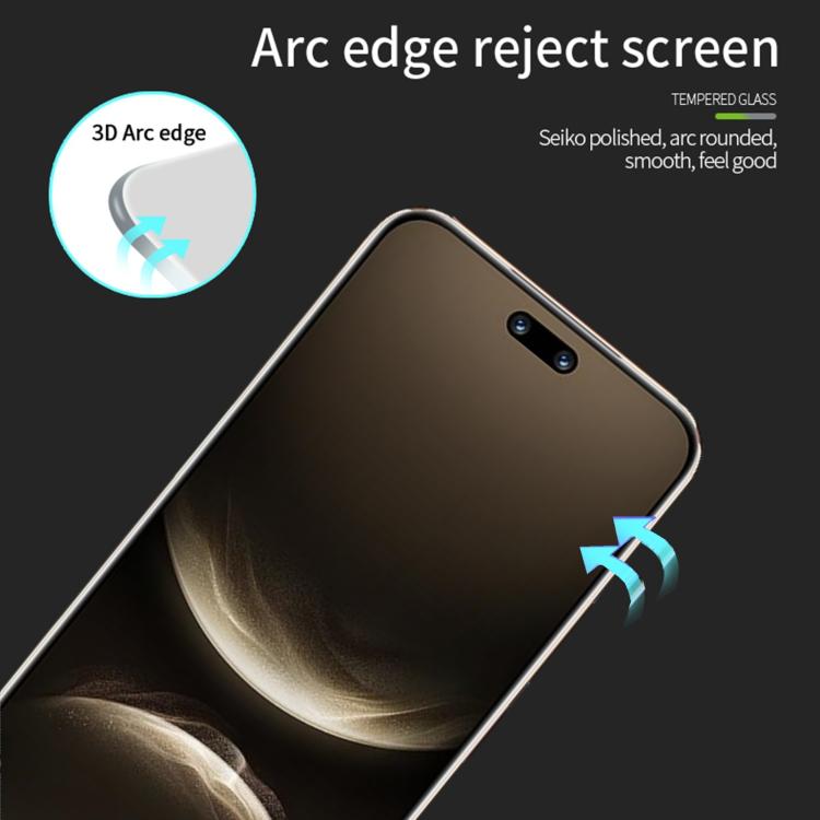 For Huawei nova 14 Ultra MOFI 9H 3D Hot Bending Tempered Glass Film - Black