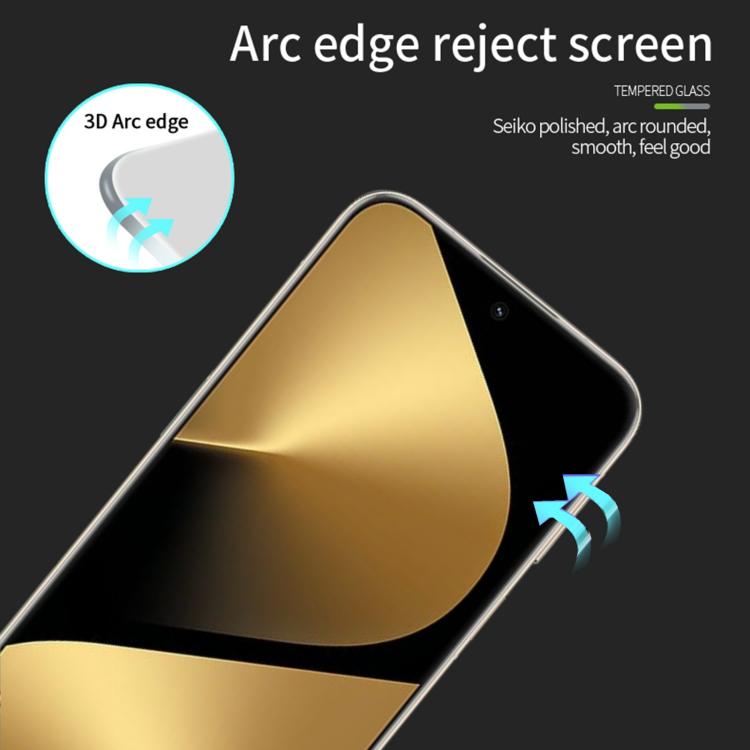 For Huawei Pura 80 Pro / 80 Ultra MOFI 9H 3D Hot Bending Tempered Glass Film - Black