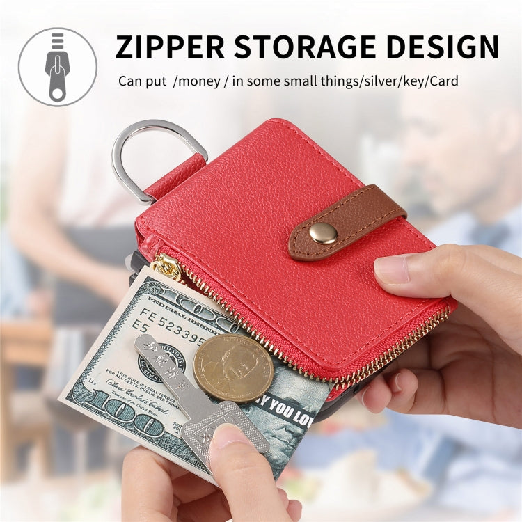 For OPPO Find N3 Flip Vertical Flip Zipper Wallet Ring Leather Phone Case