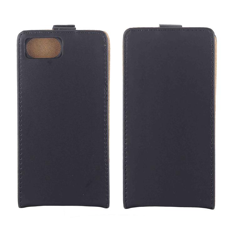 For iPhone 17e / 16e Vertical Flip Leather Phone Case with Card Slot - Black