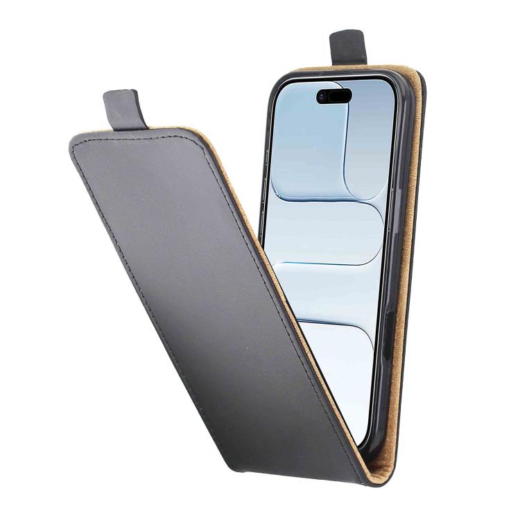 For iPhone Air Vertical Flip Leather Phone Case with Card Slot - Black