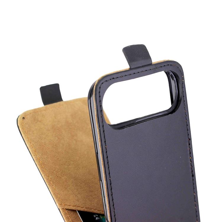 For iPhone Air Vertical Flip Leather Phone Case with Card Slot - Black
