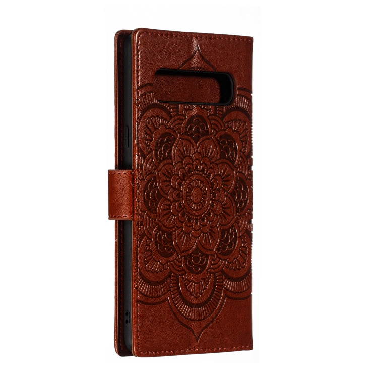 Mandala Embossing Pattern Horizontal Flip Leather Case for Samsung Galaxy S10 5G, with Holder & Card Slots & Wallet & Photo Frame &  Lanyard