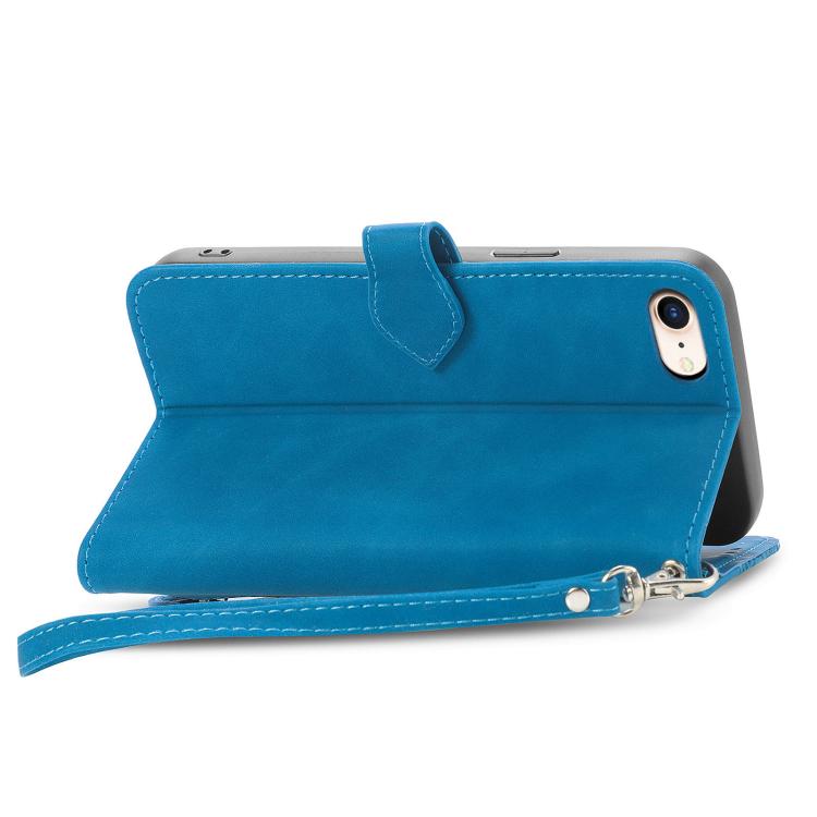 For iPhone 17e / 16e Embossed Flower Zipper Leather Phone Case