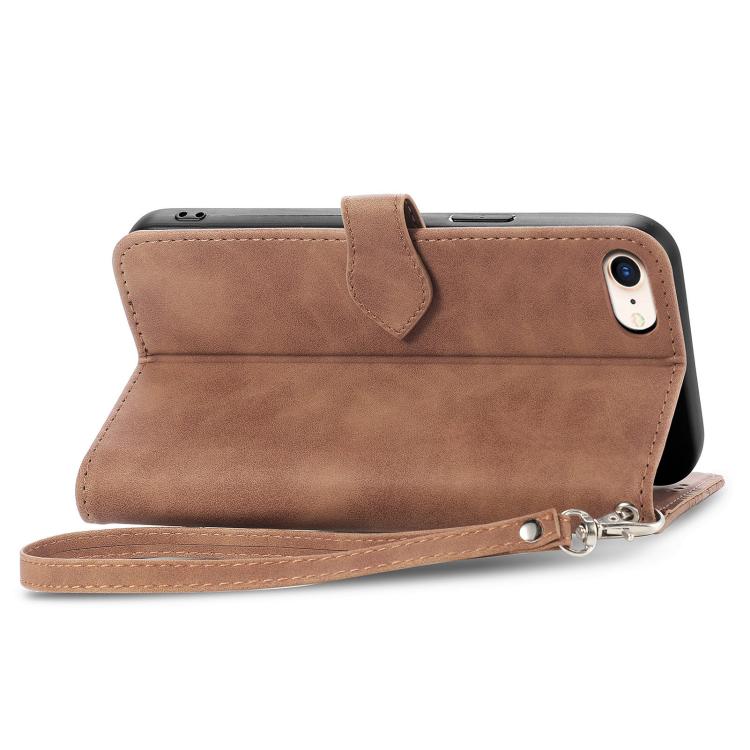 For iPhone 17e / 16e Embossed Flower Zipper Leather Phone Case