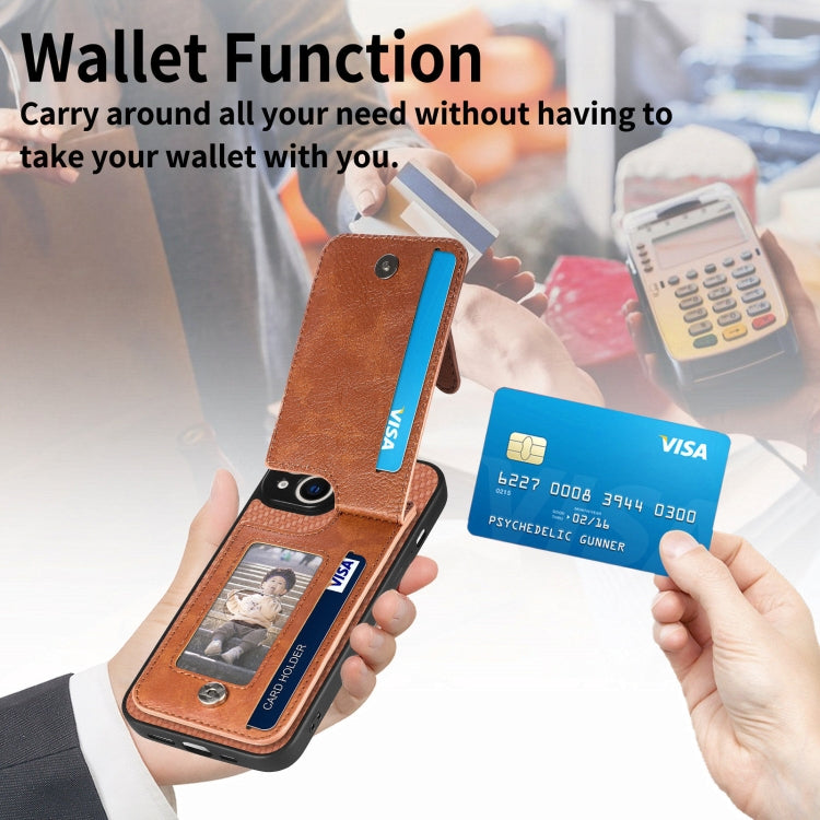 For iPhone 16 Carbon Fiber Vertical Flip Zipper Phone Case