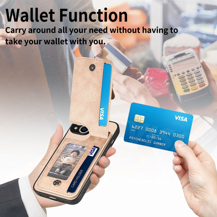 For iPhone 16 Plus Carbon Fiber Vertical Flip Zipper Phone Case