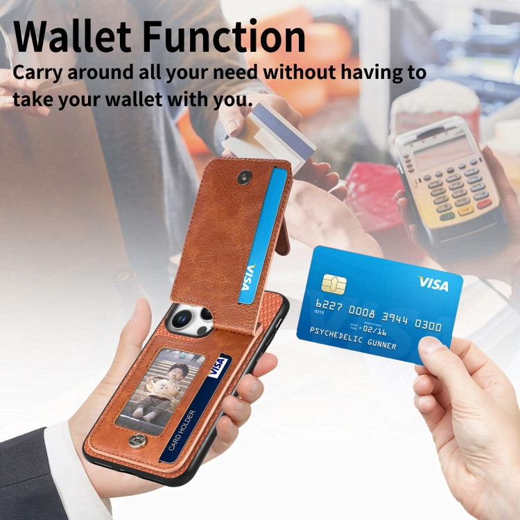 For  iPhone 16 Pro Max Carbon Fiber Vertical Flip Zipper Phone Case