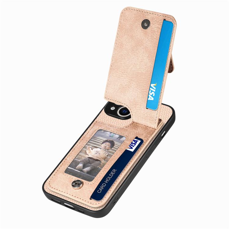 For iPhone 17e / 16e Carbon Fiber Vertical Flip Zipper Phone Case
