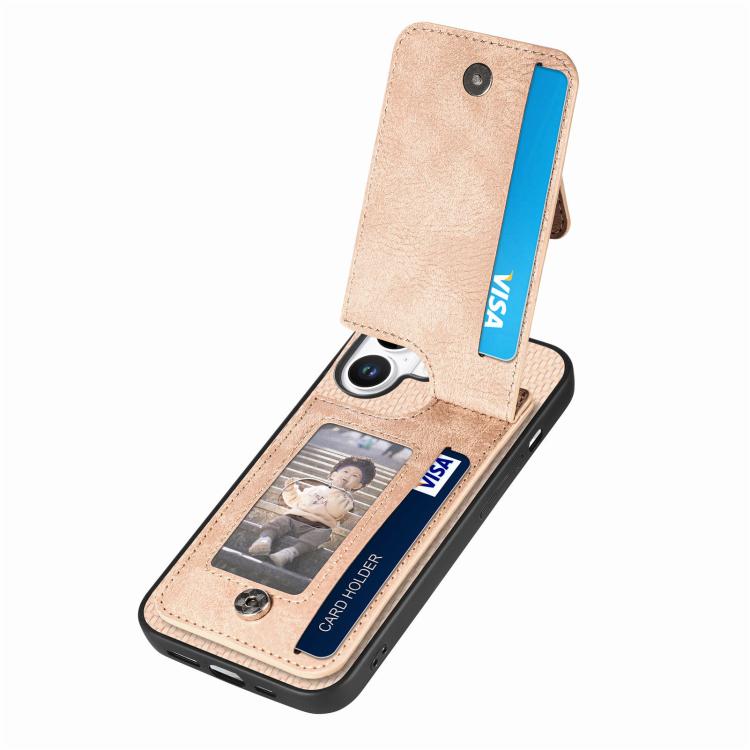For iPhone 17 Carbon Fiber Vertical Flip Zipper Phone Case