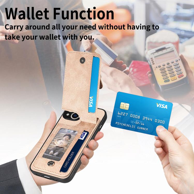 For iPhone 17 Carbon Fiber Vertical Flip Zipper Phone Case