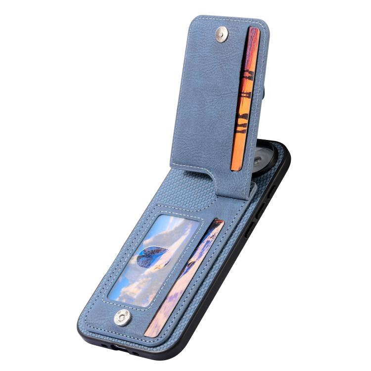 For iPhone 17 Pro Max Carbon Fiber Vertical Flip Zipper Phone Case