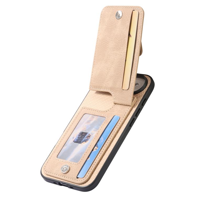 For iPhone 17 Pro Max Carbon Fiber Vertical Flip Zipper Phone Case