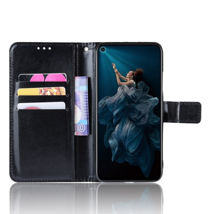 Retro Crazy Horse Texture Horizontal Flip Leather Case for HUAWEI Honor 20pro  , with Holder & Card Slots & Photo Frame