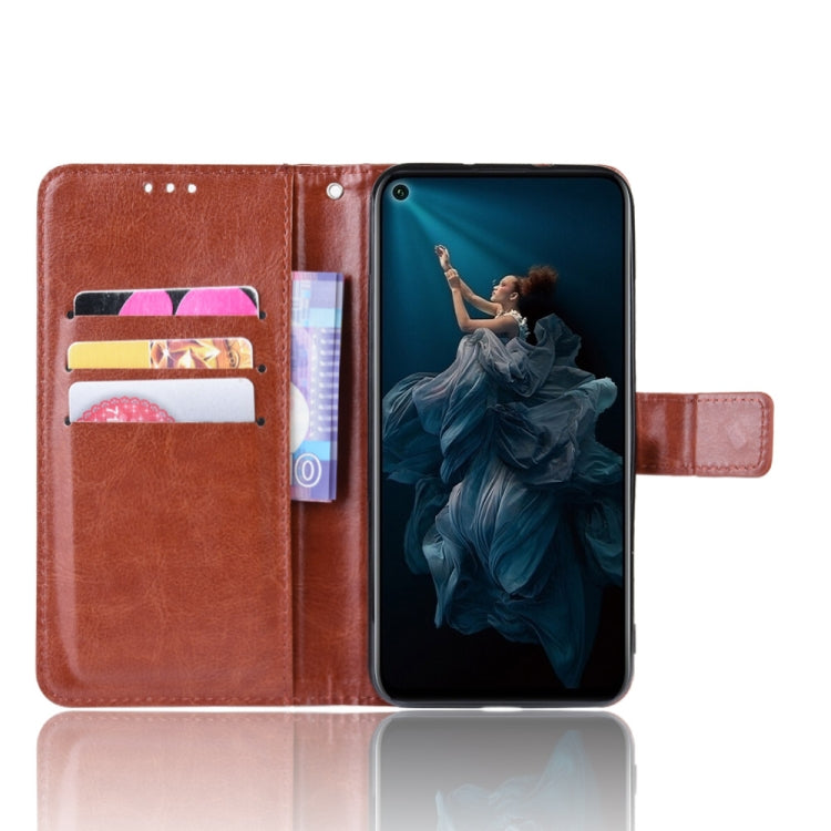 Retro Crazy Horse Texture Horizontal Flip Leather Case for HUAWEI Honor 20pro  , with Holder & Card Slots & Photo Frame