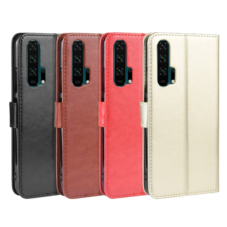 Retro Crazy Horse Texture Horizontal Flip Leather Case for HUAWEI Honor 20pro  , with Holder & Card Slots & Photo Frame