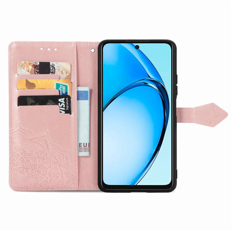 For OPPO A60 Mandala Flower Embossed Leather Phone Case