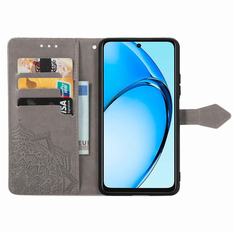 For OPPO A60 Mandala Flower Embossed Leather Phone Case