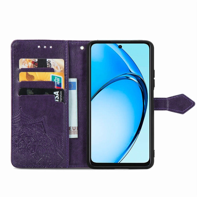 For OPPO A60 Mandala Flower Embossed Leather Phone Case