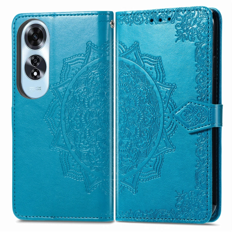 For OPPO A60 Mandala Flower Embossed Leather Phone Case