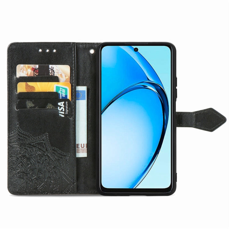 For OPPO A60 Mandala Flower Embossed Leather Phone Case
