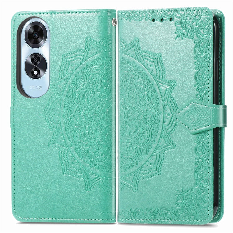 For OPPO A60 Mandala Flower Embossed Leather Phone Case
