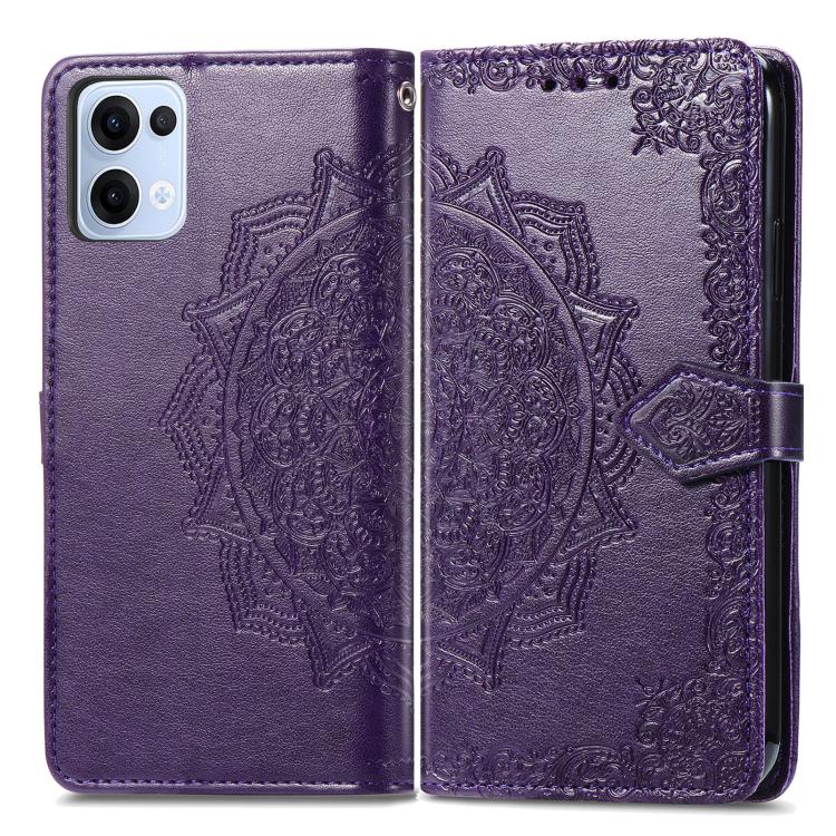 For OPPO Reno13 Mandala Flower Embossed Leather Phone Case