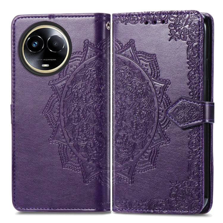 For Realme 11  5G Mandala Flower Embossed Leather Phone Case