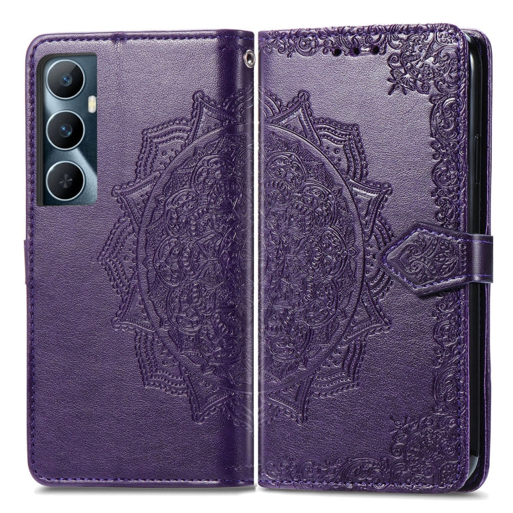 For Realme C65 Mandala Flower Embossed Leather Phone Case