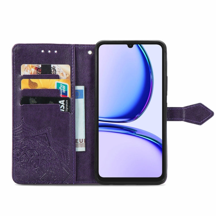 For Realme Note 50 Mandala Flower Embossed Leather Phone Case