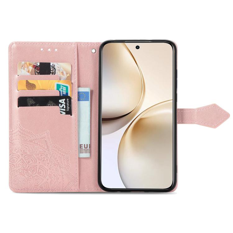 For Realme 14 Pro+ Mandala Flower Embossed Leather Phone Case