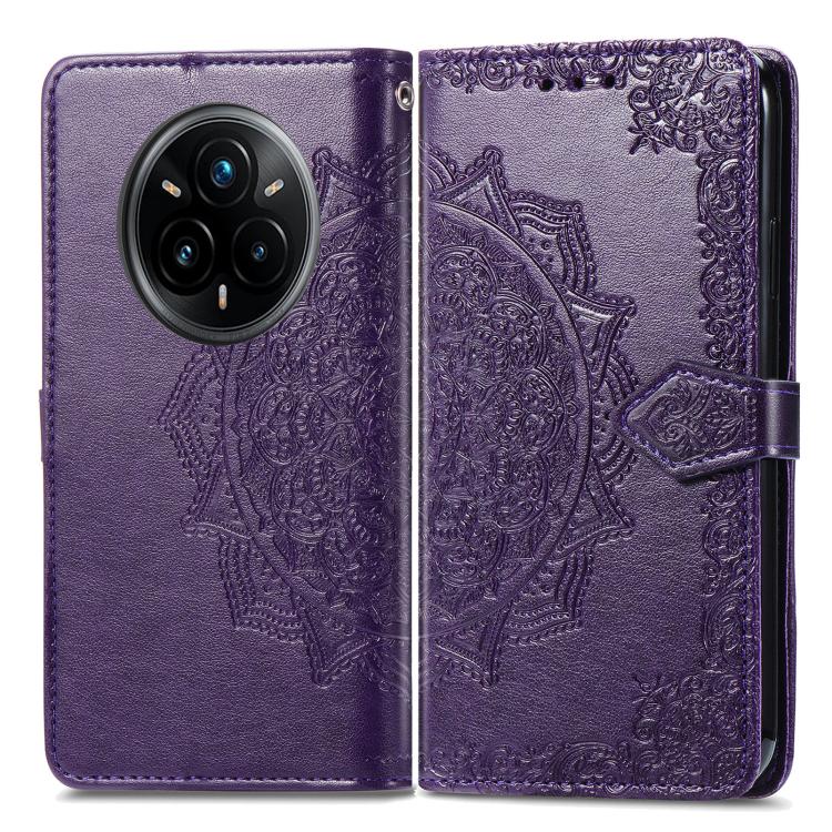 For Realme 14 Pro+ Mandala Flower Embossed Leather Phone Case