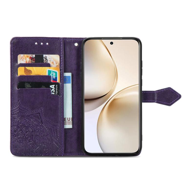For Realme 14 Pro+ Mandala Flower Embossed Leather Phone Case
