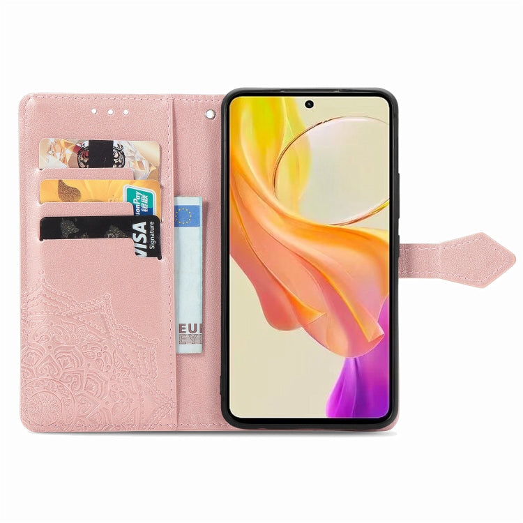 For vivo Y100 IDN Mandala Flower Embossed Leather Phone Case